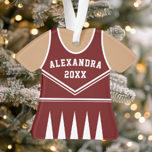 Cheerleader-Outfit Varsity-Team Uniform Marine-rot Ornament