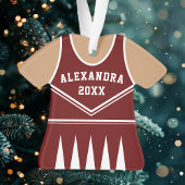 Cheerleader Outfit Varsity Team Uniform Maroon Ornament