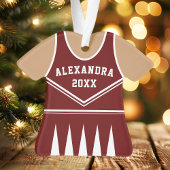 Cheerleader Outfit Varsity Team Uniform Maroon Ornament