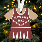 Cheerleader Outfit Varsity Team Uniform Maroon Ornament