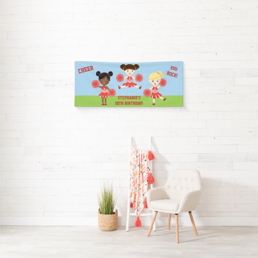 Cheerleader Party Banner (Insitu)
