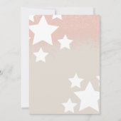 Cheerleader Party Birthday Pink Stars Einladung (Rückseite)
