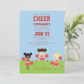 Cheerleader Party Einladung (Stehend Vorderseite)