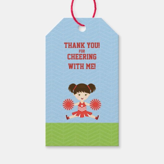 Cheerleader Party Geschenkanhänger (Vorderseite)