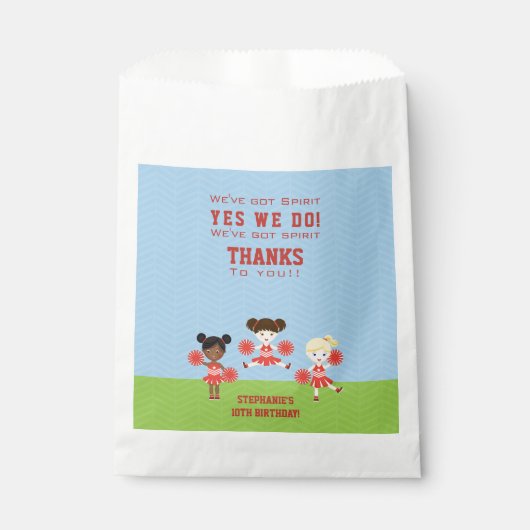 Cheerleader Party Geschenktütchen (Vorderseite)