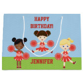 Cheerleader Party Große Geschenktüte (Vorderseite)