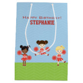 Cheerleader Party Mittlere Geschenktüte (Rückseite)