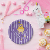 Cheerleader-Party-Papier-Teller KRW lila Pappteller (Party)