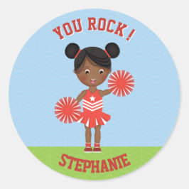 Cheerleader Party Runder Aufkleber