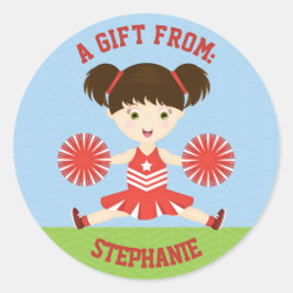 Cheerleader Party Runder Aufkleber