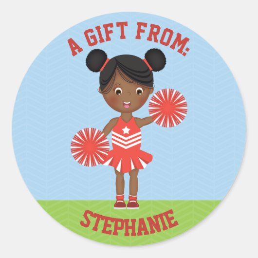 Cheerleader Party Runder Aufkleber (Vorderseite)