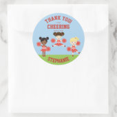 Cheerleader Party Runder Aufkleber (Tasche)