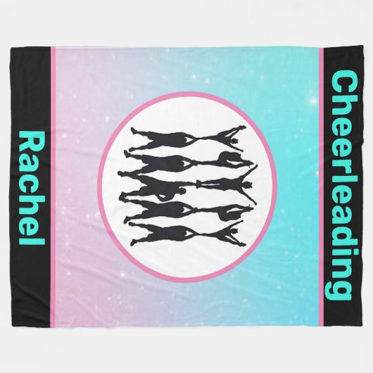 Cheerleader Pastel Fleece Blanket (Vorderseite (Horizontal))