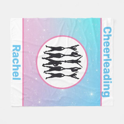 Cheerleader Pastel Fleece Blanket (Vorderseite (Horizontal))