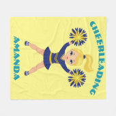 Cheerleader Personalisiert Fleece Blanket (Vorderseite (Horizontal))
