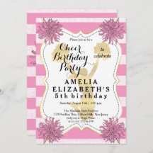Cheerleader Pink | Gold Girl Birthday Party