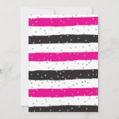Cheerleader Pink Silver Black Cheer Geburtstag Einladung (Rückseite)