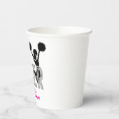 Cheerleader Pink Silver Black Cheer Geburtstag Pappbecher (Links)
