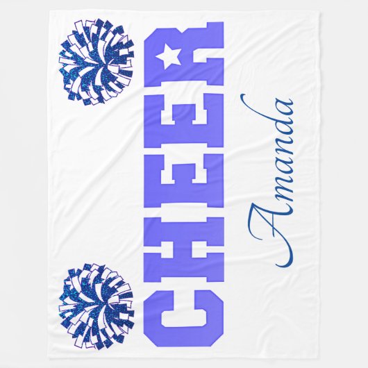 Cheerleader Pom Pom Cheer Fleece Blanket (Vorderseite)