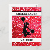 Cheerleader Postkarte (Vorne/Hinten)