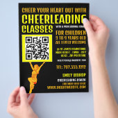 Cheerleader QR Code Sign, Cheerleader Classes Flyer (Hand)