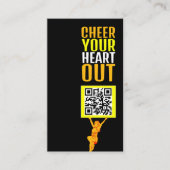 Cheerleader QR Code Sign, Cheerleader Coach Visitenkarte (Vorderseite)