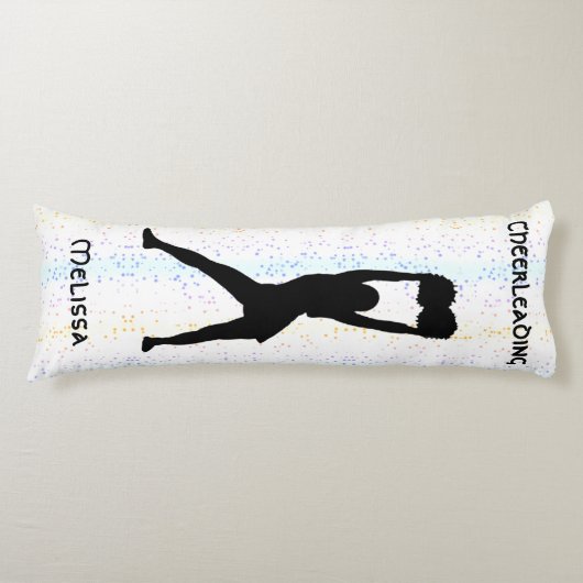 Cheerleader Rainbow Confetti Personalisiert Seitenschläferkissen (Vorderseite)