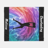 Cheerleader Rainbow Waves Fleecedecke (Vorderseite (Horizontal))