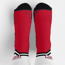 Cheerleader Red Varsity V Squad Foto Logo Socken