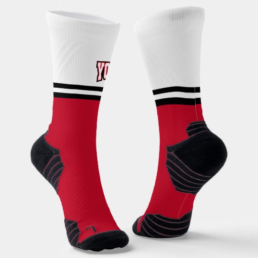 Cheerleader Red Varsity V Squad Foto Logo Socken (Gewinkelt)