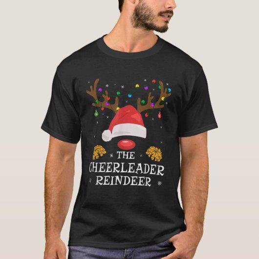 Cheerleader Reindeer Family Matching Christmas Che T-Shirt (Vorderseite)