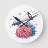 Cheerleader Runde Wanduhr (Vorderseite)