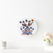 Cheerleader Runde Wanduhr (Zuhause)