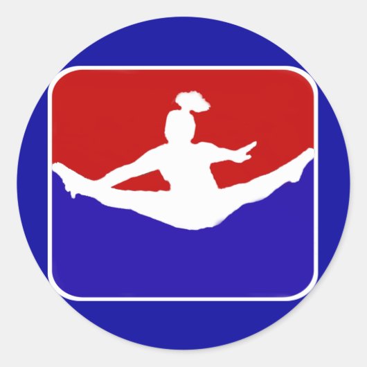 Cheerleader Runder Aufkleber (Vorderseite)