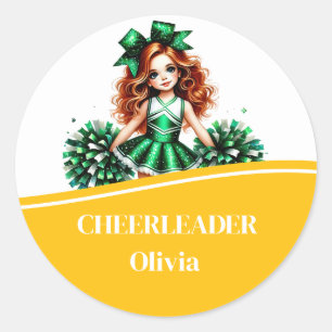 Cheerleader Runder Aufkleber