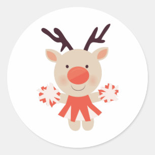 Cheerleader Runder Aufkleber