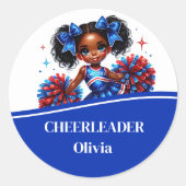 Cheerleader Runder Aufkleber (Vorderseite)