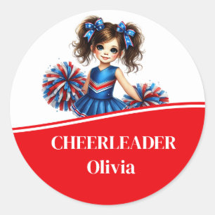Cheerleader Runder Aufkleber