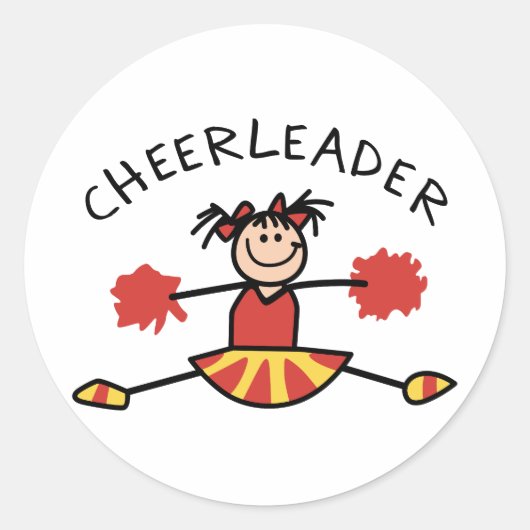 CHEERLEADER RUNDER AUFKLEBER (Vorderseite)