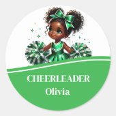 Cheerleader Runder Aufkleber (Vorderseite)