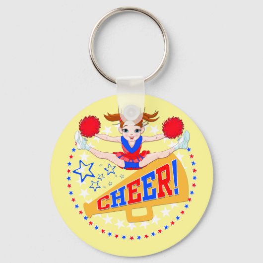 Cheerleader Schlüsselring Schlüsselanhänger (Vorderseite)