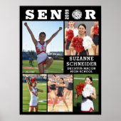 Cheerleader Senior Abschluss 5 FotoCollage Poster (Vorne)