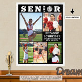 Cheerleader Senior Abschluss 5 FotoCollage Poster
