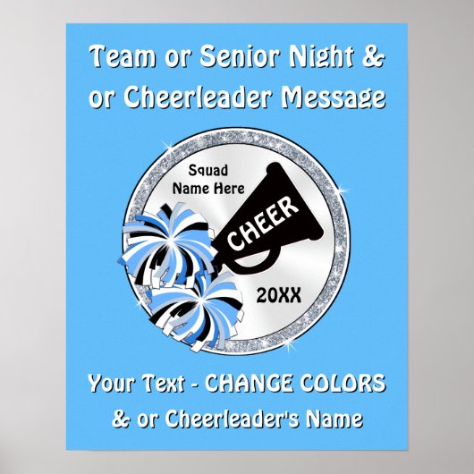 Cheerleader Senior Night Poster Ideen, Ihr TEXT (Vorne)