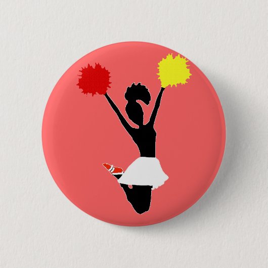 Cheerleader-Silhouette Button (Vorderseite)
