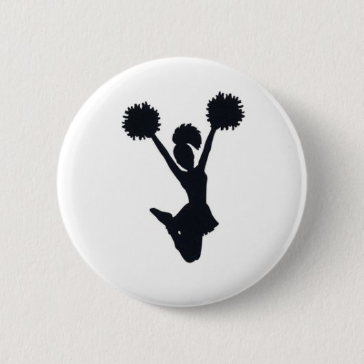 Cheerleader-Silhouette Button (Vorderseite)