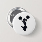 Cheerleader-Silhouette Button (Vorne & Hinten)