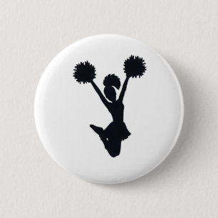 Cheerleader-Silhouette Button
