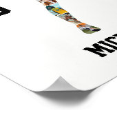 Cheerleader Silhouette Cheer Team Photo Collage Poster (Ecke)