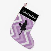 Cheerleader Silhouette Cheerleader Cheer Niedlich  Kleiner Weihnachtsstrumpf (Vorderansicht (hängend))